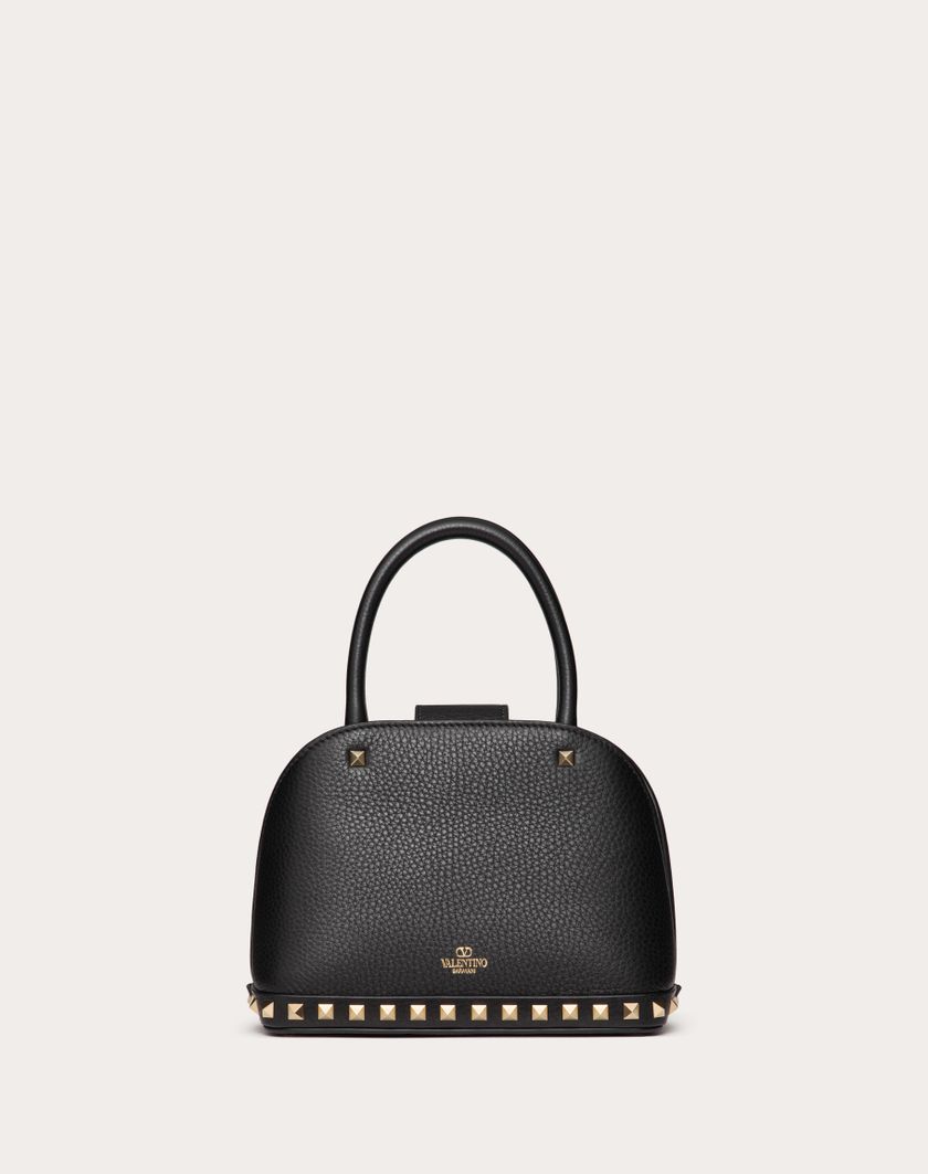 Valentino Handbags Borsa Piccola A Mano Valentino Garavani Rockstud In Vitello Granato per Donna in Nero | Valentino IT Hotsell