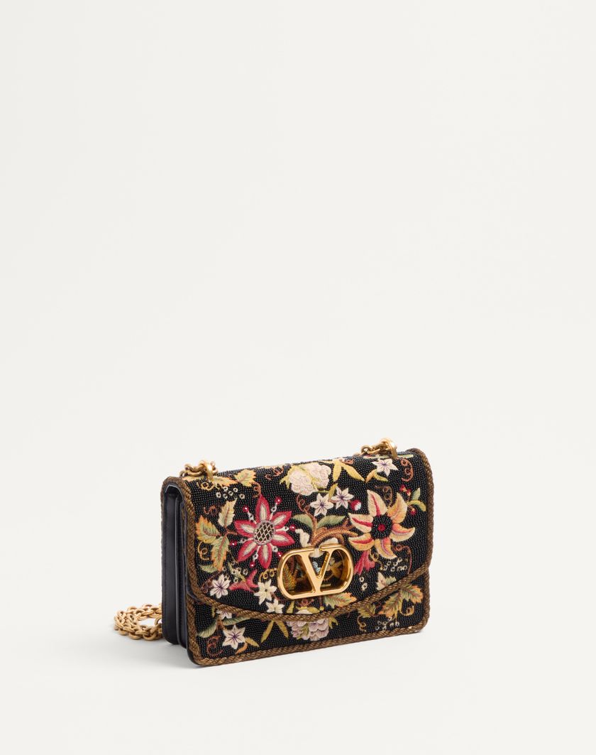 Valentino Handbags Borsa A Spalla Valentino Garavani Vain Ricamata per Donna in Multicolor/nero | Valentino IT Saldi Di Fabbrica