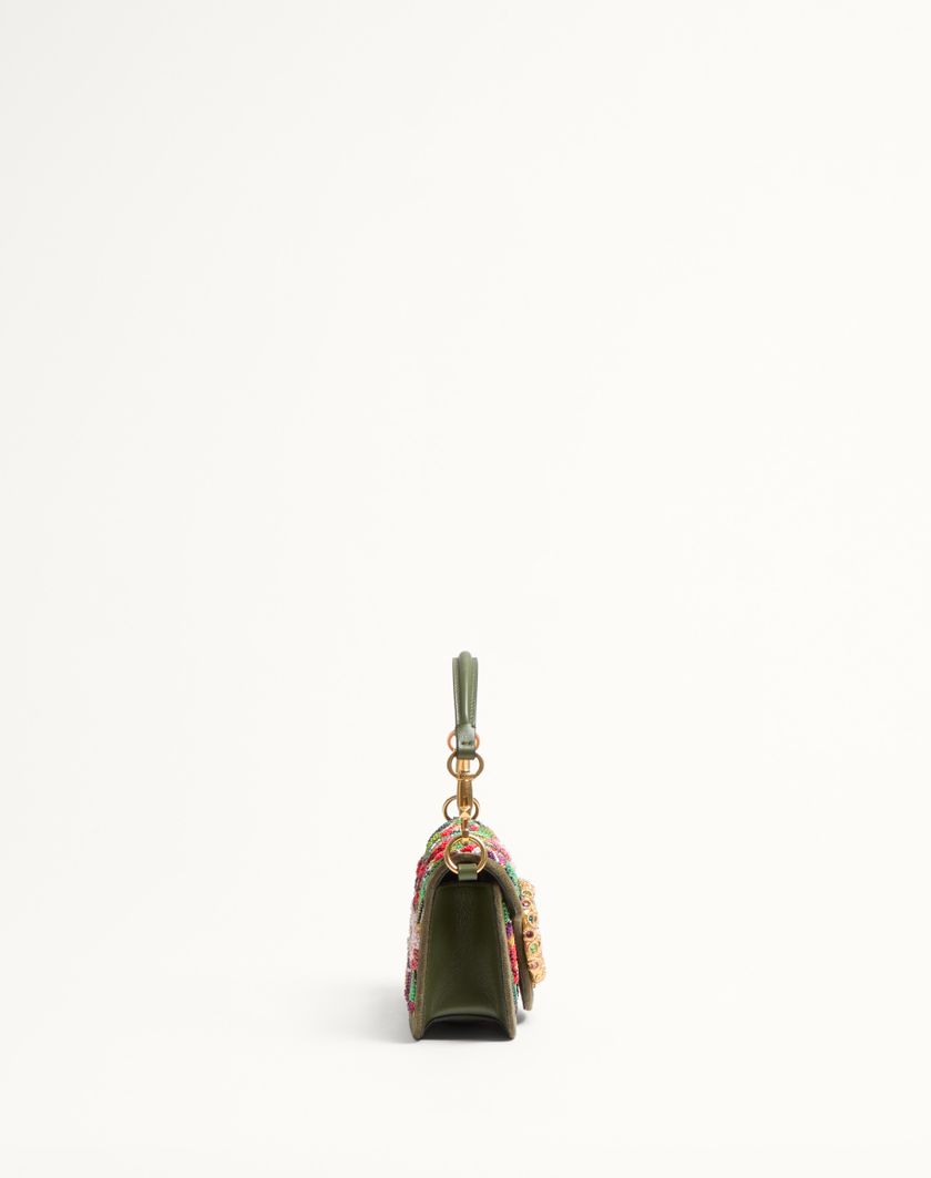 Valentino Handbags Borsa Piccola A Spalla Valentino Garavani Locò Ricamata Con Logo Gioiello per Donna in Naturale/multicolor | Valentino IT Nuovo