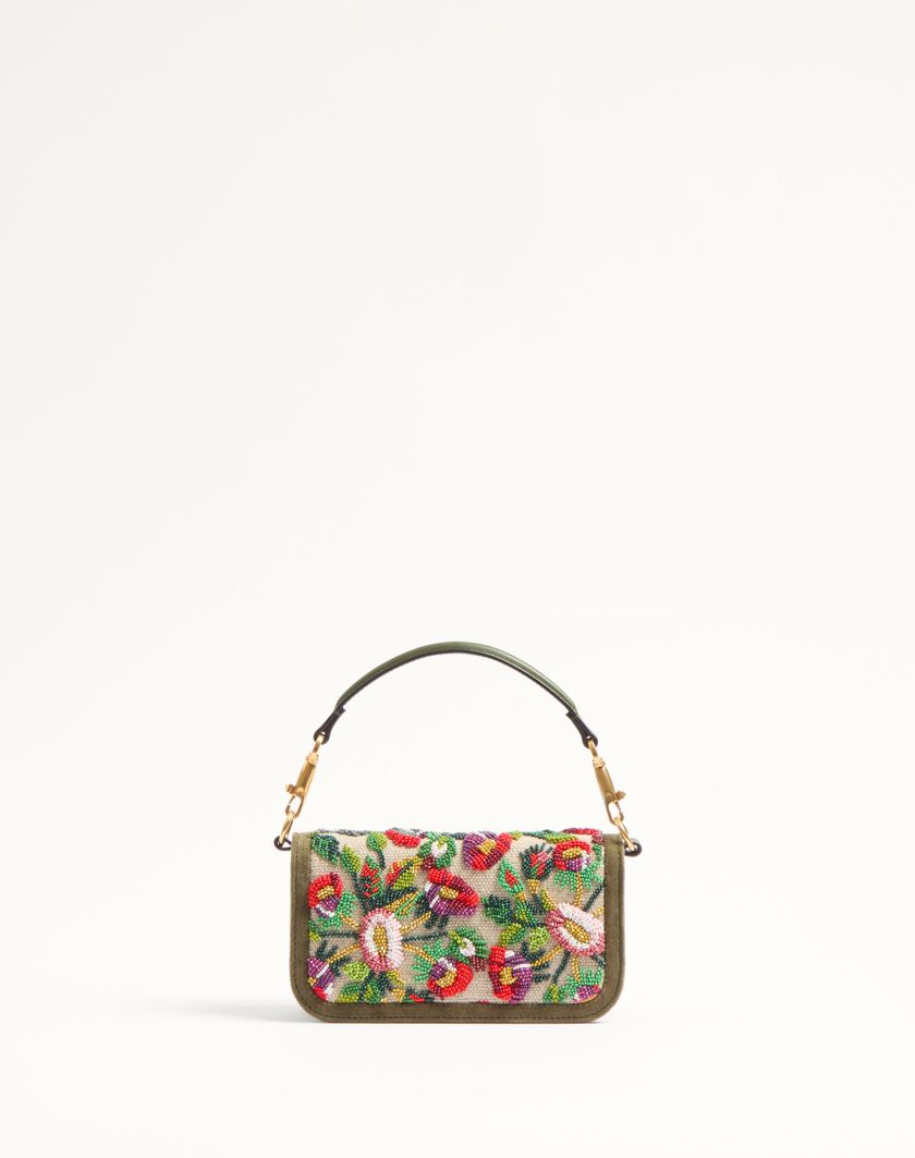 Valentino Handbags Borsa Piccola A Spalla Valentino Garavani Locò Ricamata Con Logo Gioiello per Donna in Naturale/multicolor | Valentino IT Nuovo