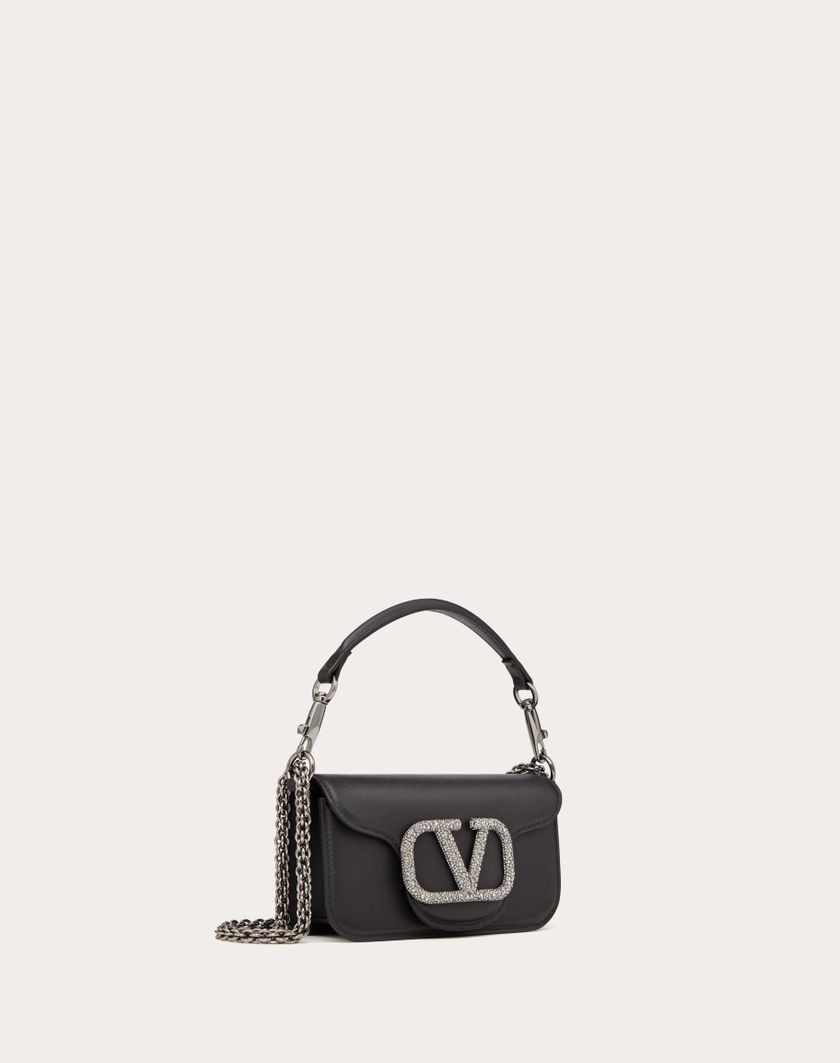 Valentino Handbags Borsa Piccola A Spalla Valentino Garavani Locò Con Logo Gioiello per Donna in Nero | Valentino IT Spedizione Gratuita