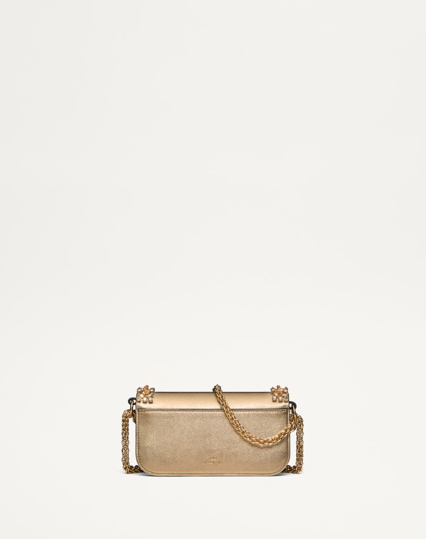 Valentino Handbags Borsa Piccola A Spalla Valentino Garavani Locò Ricamata per Donna in Crystal/oro | Valentino IT Soddisfazione Garantita