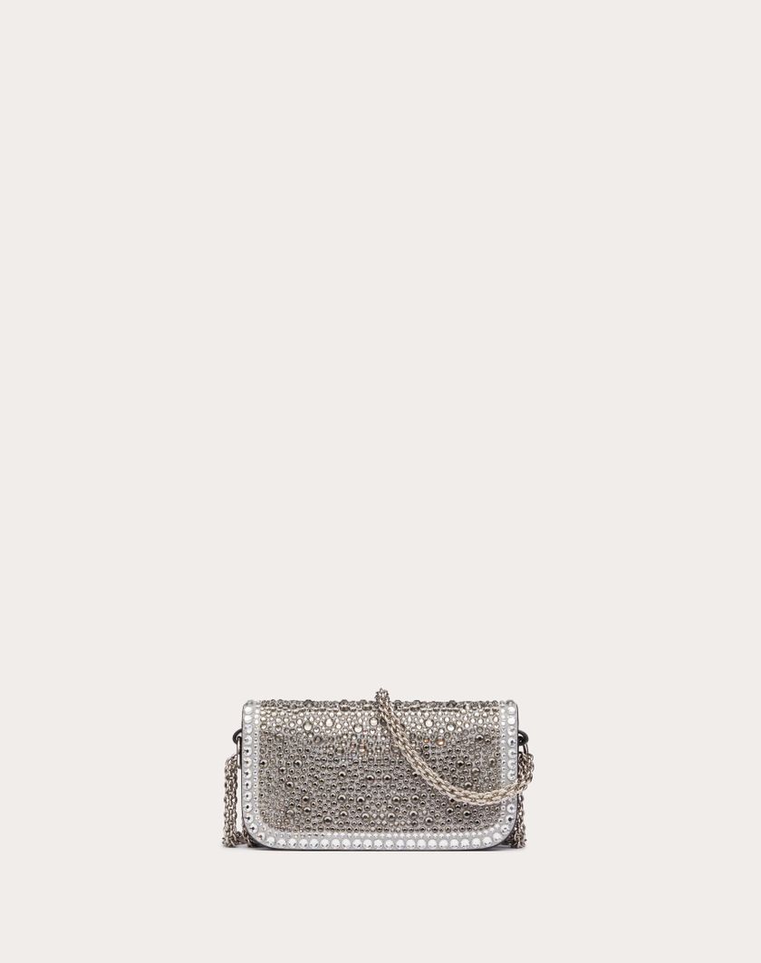 Valentino Handbags Borsa Piccola A Spalla Valentino Garavani Locò Con Strass per Donna in Crystal/nero/antracite | Valentino IT Acquista Ora