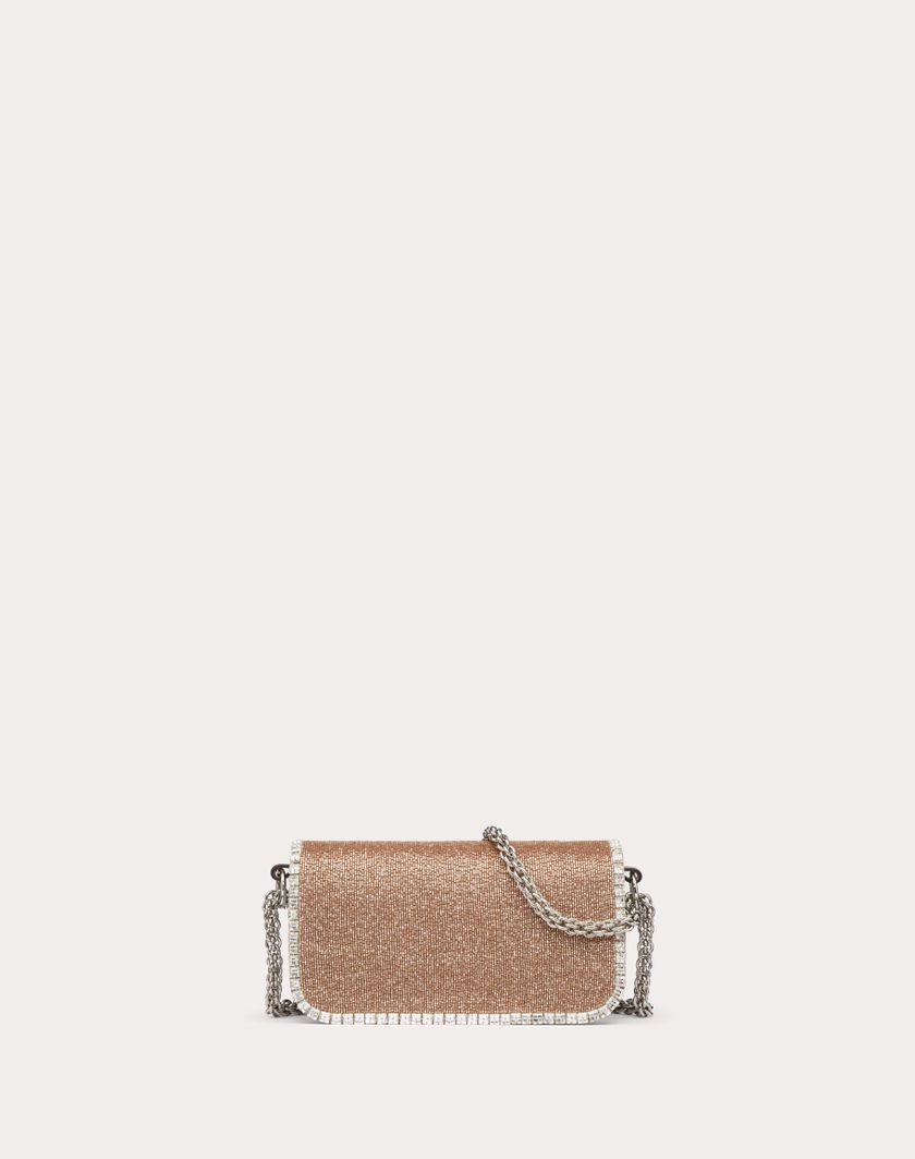Valentino Handbags Borsa Piccola A Spalla Valentino Garavani Locò Ricamata per Donna in Crystal | Valentino IT Consegna Veloce