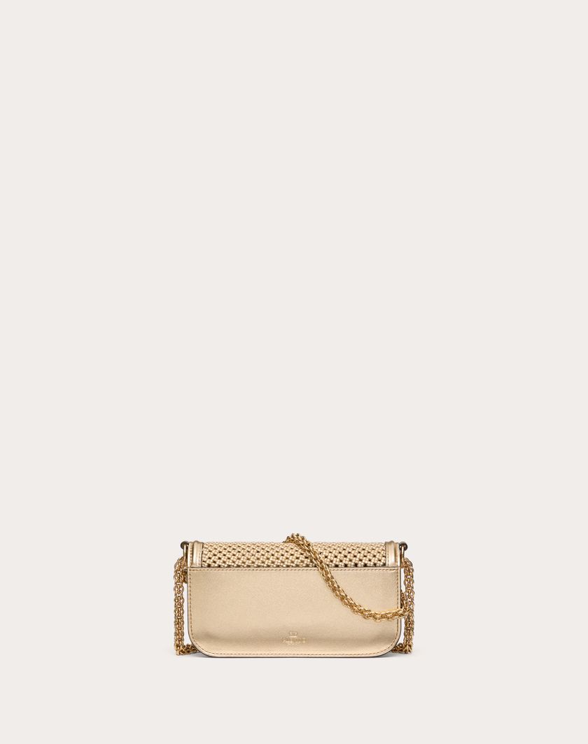 Valentino Handbags Borsa Piccola A Spalla Valentino Garavani Locò In Pelle Intrecciata Metallizzata per Donna in Oro | Valentino IT Affare Del Giorno