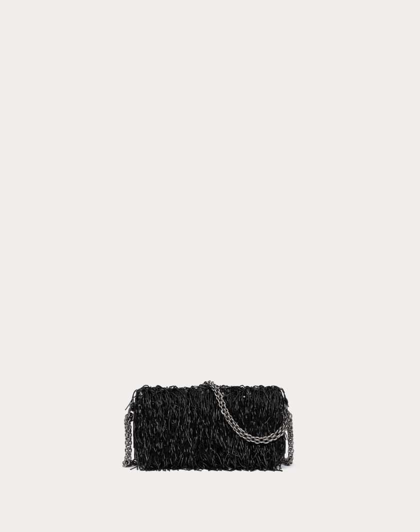 Valentino Handbags Borsa Piccola A Spalla Valentino Garavani Locò Ricamata per Donna in Nero | Valentino IT Sottocosto