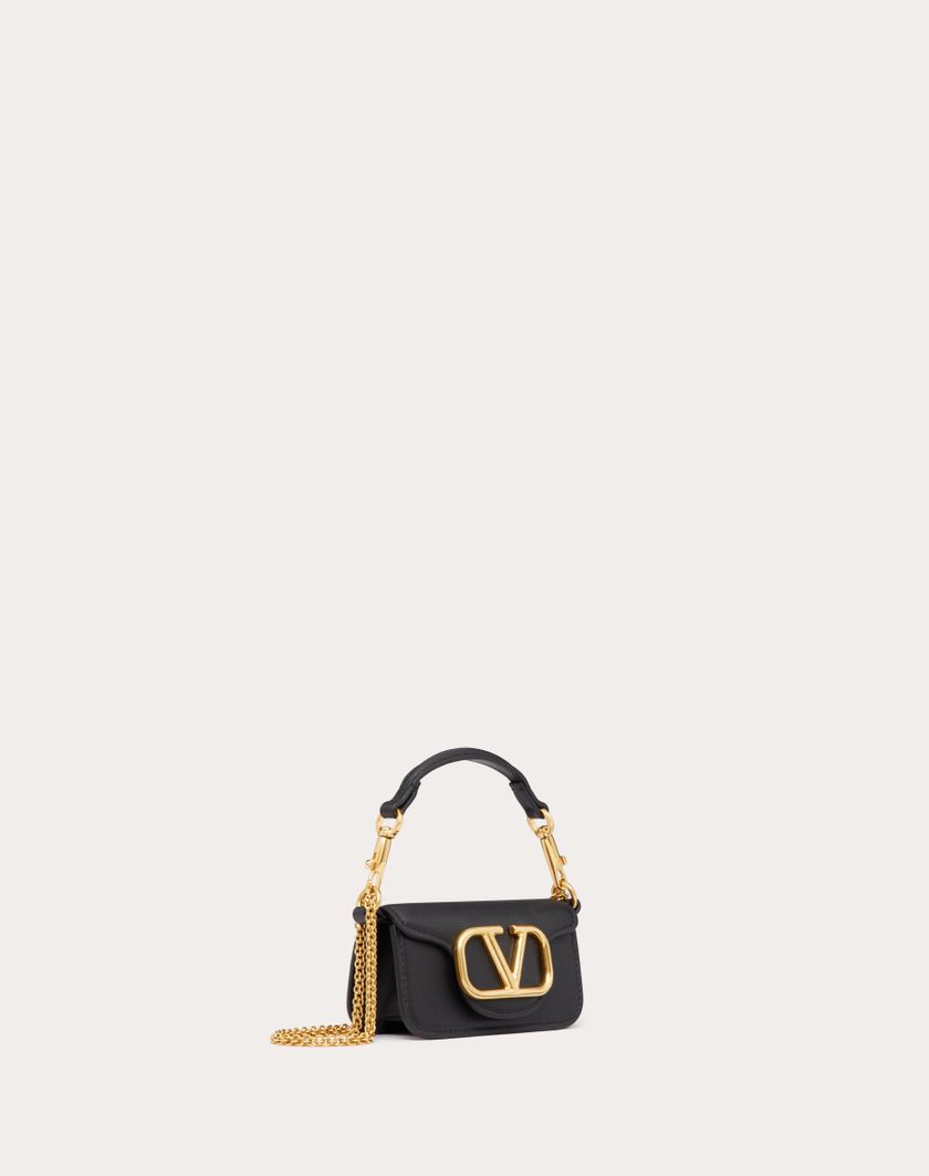 Valentino Handbags Borsa Micro Con Catena Valentino Garavani Locò In Vitello per Donna in Nero | Valentino IT Saldi