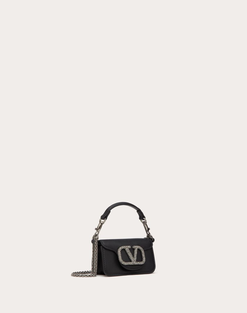 Valentino Handbags Borsa Micro Con Catena Valentino Garavani Locò Con Logo Gioiello per Donna in Nero | Valentino IT Offerte