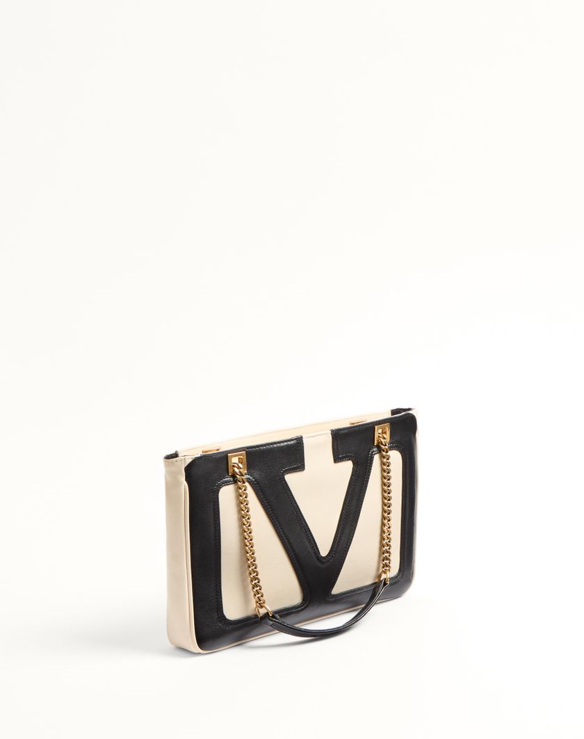 Valentino Handbags Borsa Shopping Piccola Valentino Garavani Viva Superstar In Nappa per Donna in Avorio/nero | Valentino IT Vendita Calda