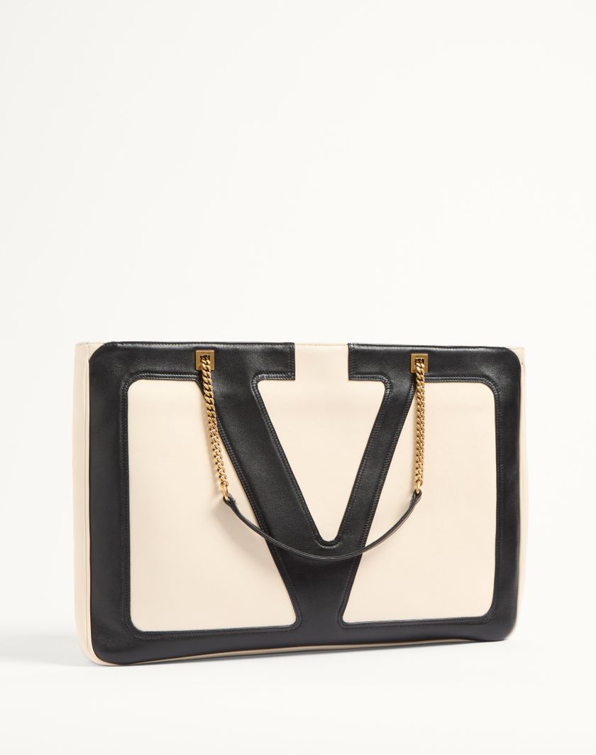 Valentino Handbags Borsa Shopping Grande Valentino Garavani Viva Superstar In Nappa per Donna in Nero/marrone | Valentino IT Vendite Flash