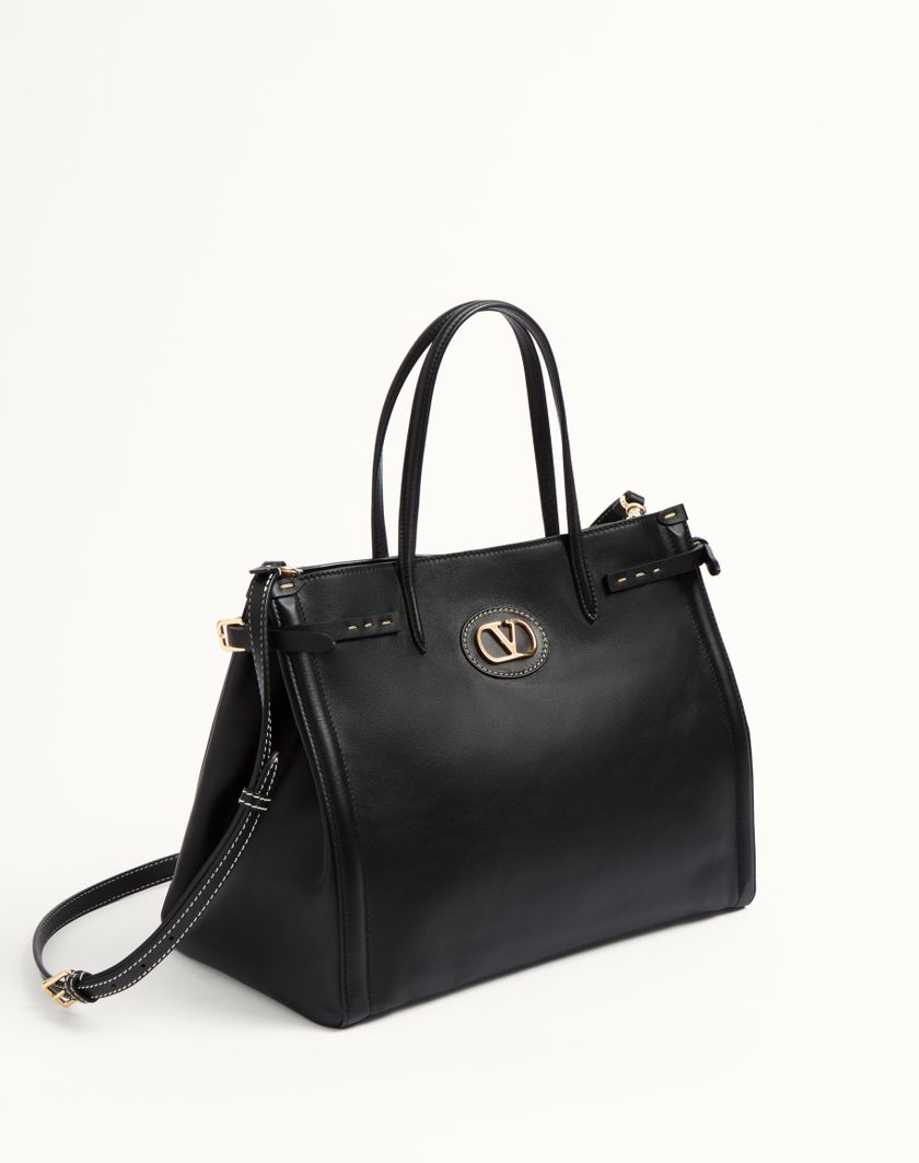 Valentino Handbags Borsa Shopping Media Valentino Garavani Antibes In Vitello per Donna in Tabacco | Valentino IT Nuova