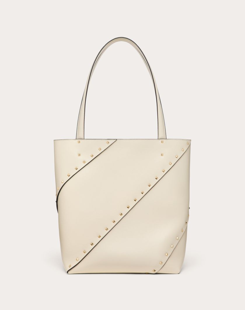 Valentino Handbags Borsa Shopping Valentino Garavani Valentino Garavani Rockstud Wispy In Vitello per Donna in Avorio | Valentino IT Spedizione Gratuita