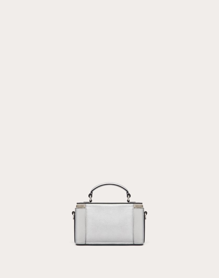 Valentino Handbags Mini Borsa A Mano Locò In Vitello Metallizzato per Donna in Argento | Valentino IT Shopping Online