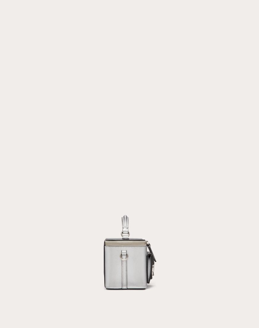 Valentino Handbags Mini Borsa A Mano Locò In Vitello Metallizzato per Donna in Argento | Valentino IT Shopping Online
