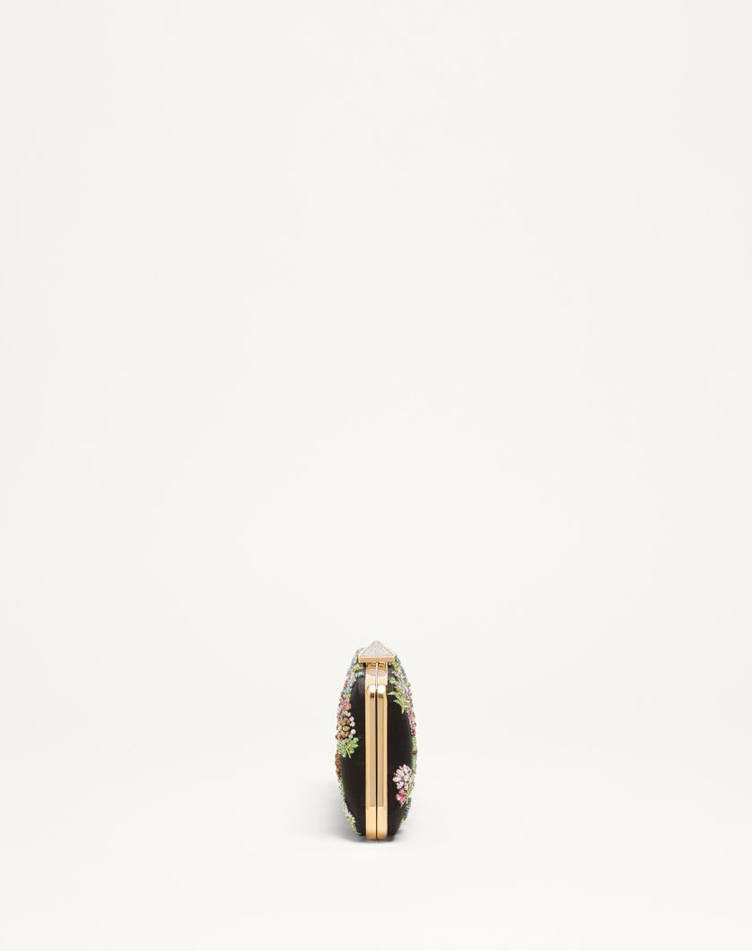 Valentino Handbags Minaudiere Carry Secrets Raso Con Ricamo Floreale per Donna in Beige | Valentino IT Affare Del Giorno