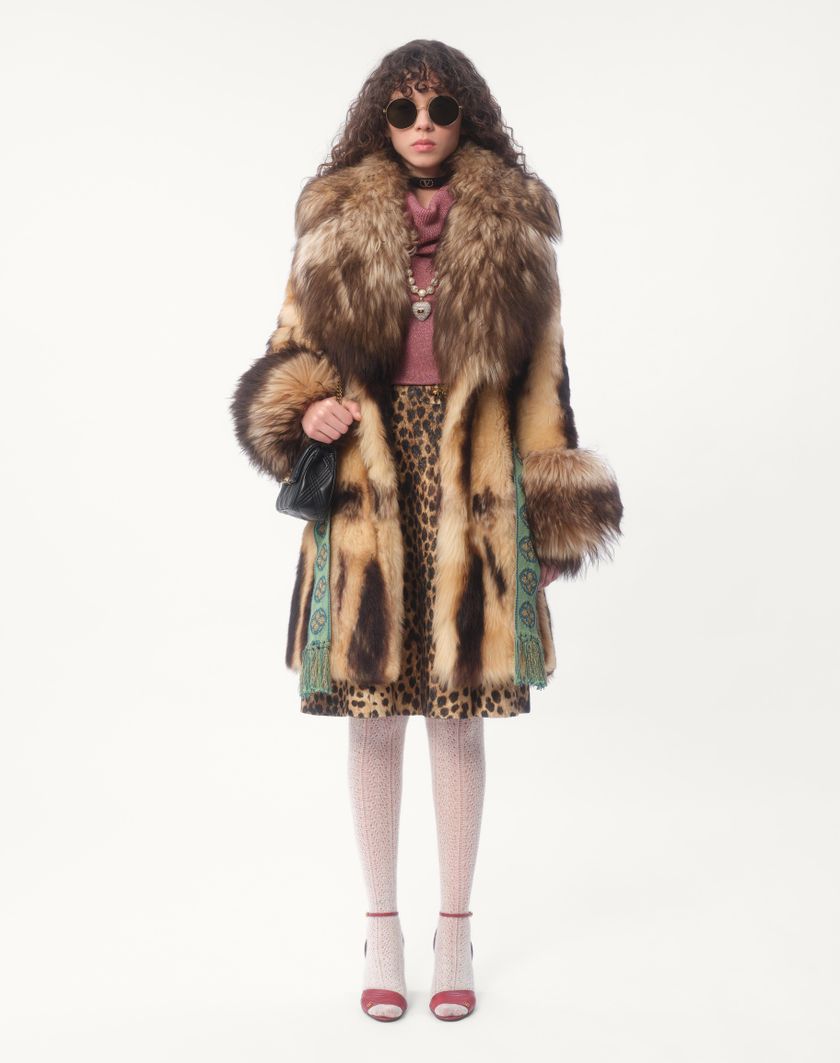 Valentino Handbags Cappotto In Shearling per Donna in Beige/marrone | Valentino IT Italy