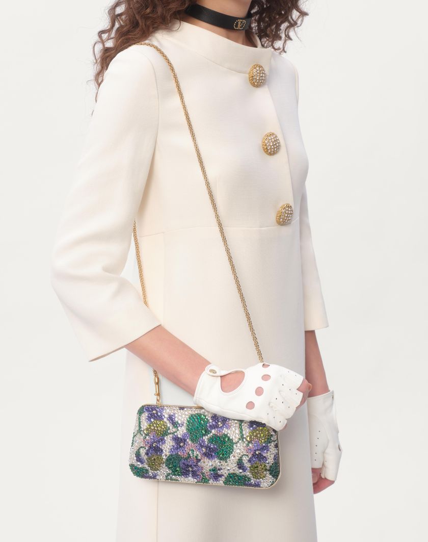 Valentino Handbags Abito Midi In Crepe Couture per Donna in Avorio | Valentino IT Qualità