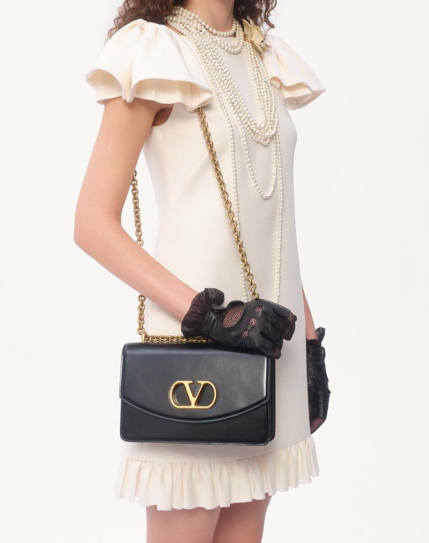 Valentino Handbags Abito Corto In Crepe Couture per Donna in Avorio | Valentino IT Vendita