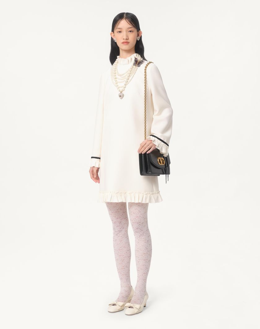 Valentino Handbags Abito Corto In Crepe Couture per Donna in Rosa | Valentino IT Spedizione Gratuita