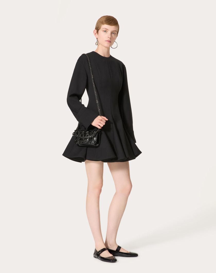 Valentino Handbags Abito Corto In Luxury Crepe per Donna in Nero | Valentino IT Sottocosto