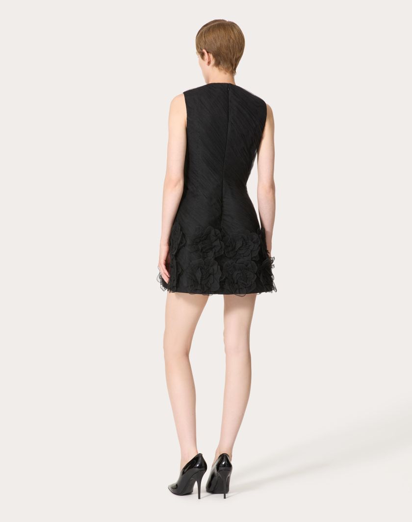Valentino Handbags Abito Corto In Tulle Illusione Ricamato per Donna in Nero | Valentino IT Convenienza
