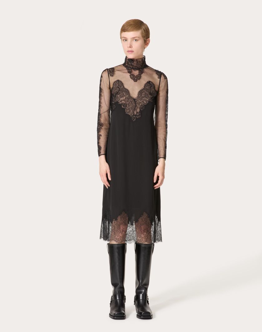 Valentino Handbags Abito Midi per Donna in Nero | Valentino IT Outlet