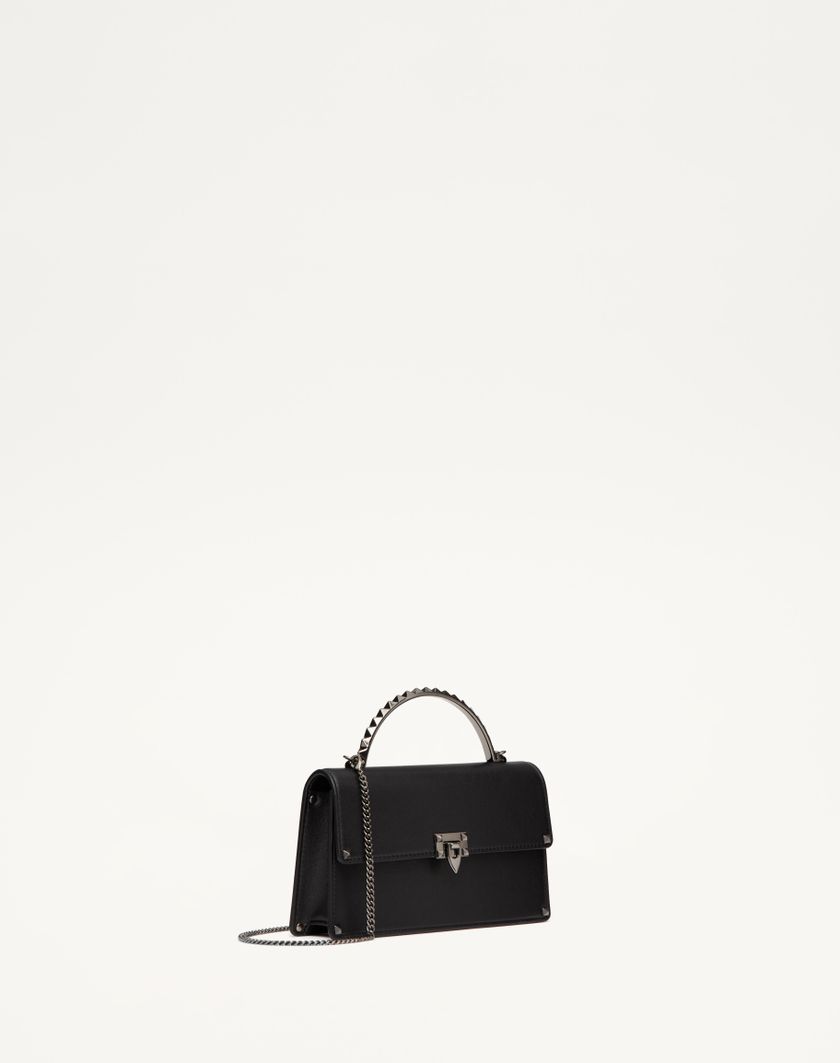 Valentino Handbags Mini Borsa A Mano Rockstud In Vitello per Donna in Nero | Valentino IT Nuova
