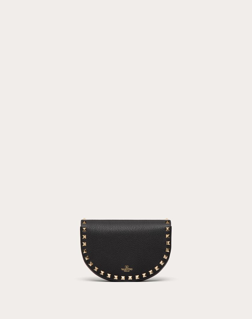 Valentino Handbags Mini Borsa A Tracolla Rockstud In Vitello Granato per Donna in Nero | Valentino IT 2025