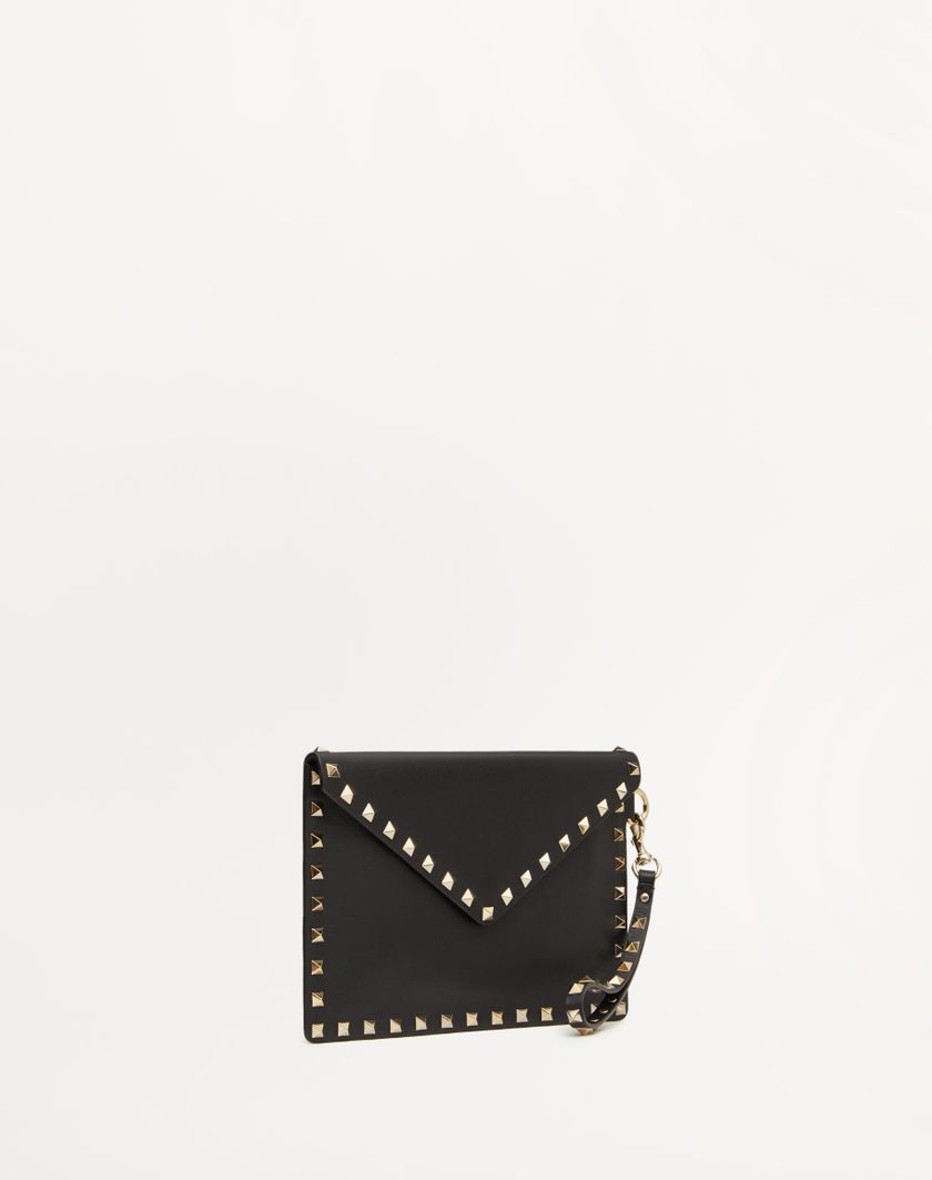 Valentino Handbags Pouch Rockstud In Vitello per Donna in Nero | Valentino IT Spedizione Gratuita