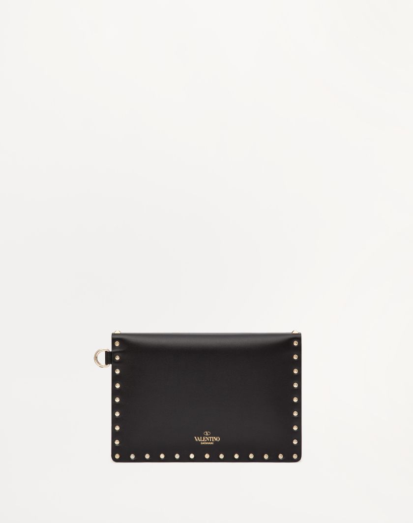 Valentino Handbags Pouch Rockstud In Vitello per Donna in Nero | Valentino IT Spedizione Gratuita