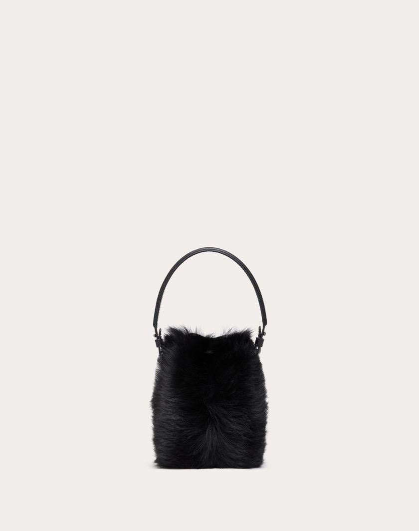Valentino Handbags Mini Borsa A Secchiello Vlogo Signature In Montone per Donna in Nero | Valentino IT Prezzo Ridotto