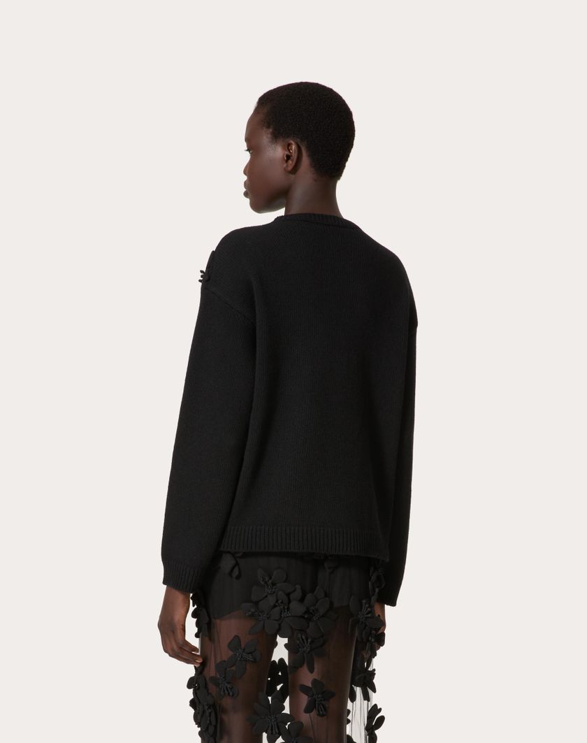 Valentino Handbags Maglia In Lana Ricamata per Donna in Nero | Valentino IT Vendita Economica