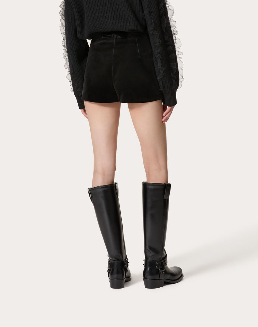 Valentino Handbags Short In Velluto per Donna in Nero | Valentino IT In Saldo
