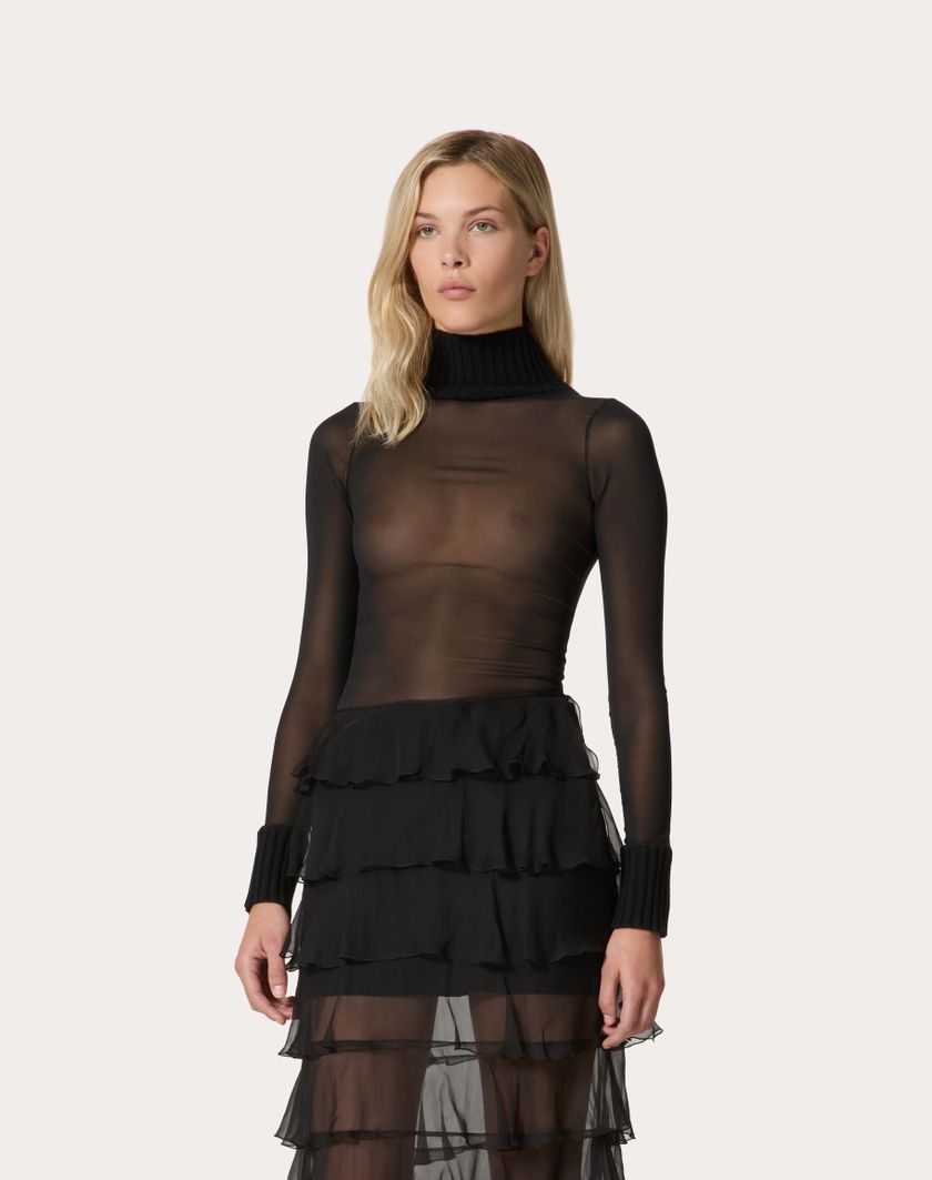 Valentino Handbags T-shirt In Jersey per Donna in Nero | Valentino IT Sconti VIP
