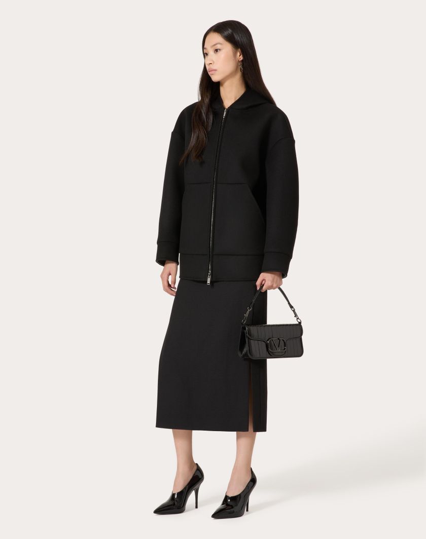 Valentino Handbags Gonna Midi In Grisaille per Donna in Nero | Valentino IT 2025