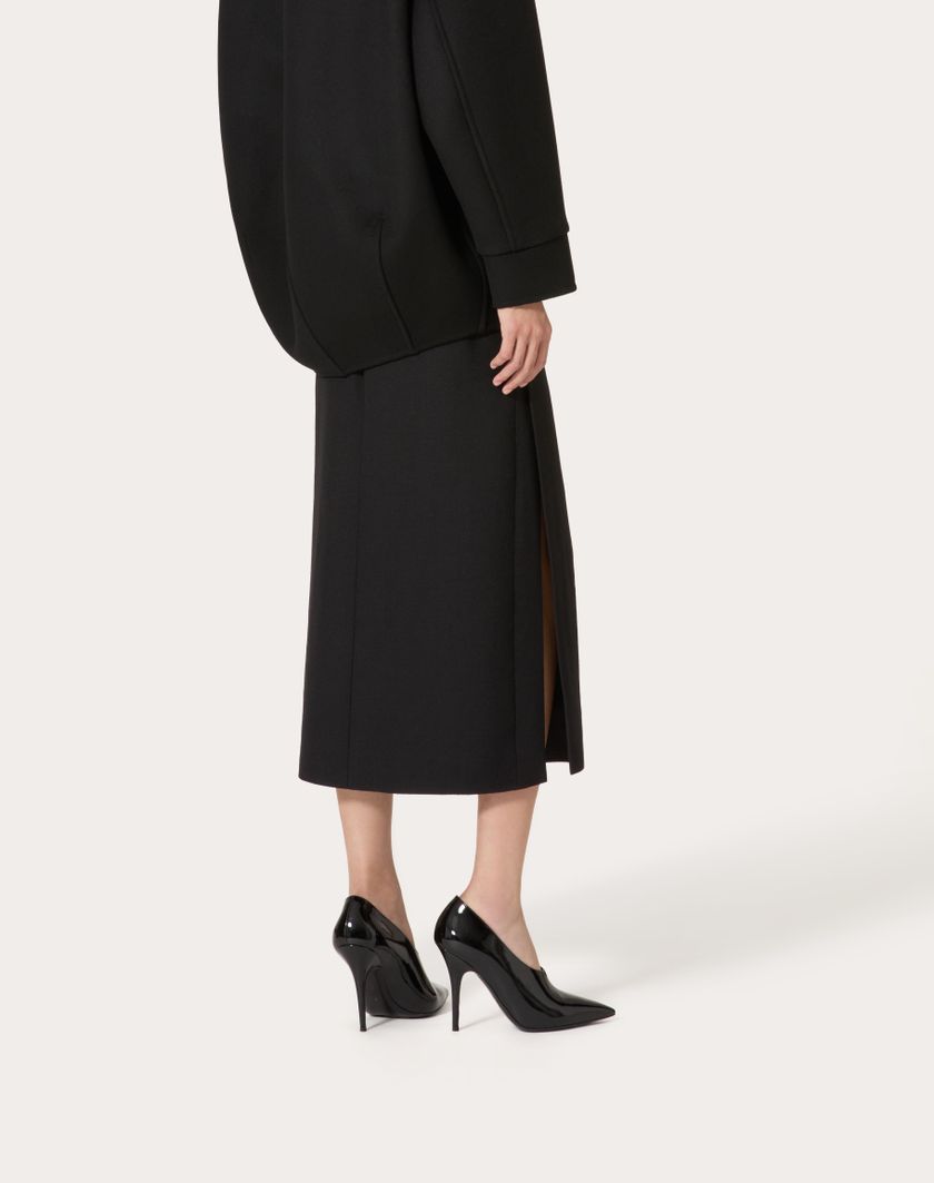 Valentino Handbags Gonna Midi In Grisaille per Donna in Nero | Valentino IT 2025