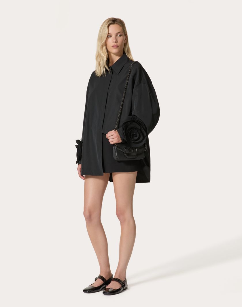 Valentino Handbags Giubbino In Micro Faille per Donna in Nero | Valentino IT Promozione