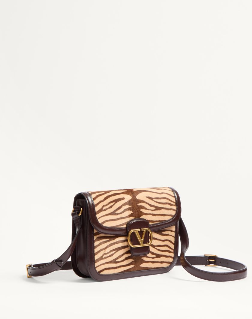 Valentino Handbags Borsa A Spalla Valentino Garavani 9to5 In Vitello Effetto Pony Animalier per Donna in Marrone | Valentino IT Outlet