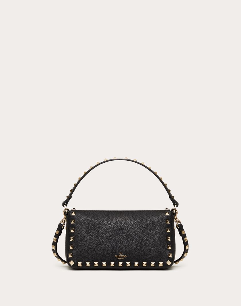 Valentino Handbags Borsa Piccola A Tracolla Rockstud In Vitello Granato per Donna in Nero | Valentino IT Negozio