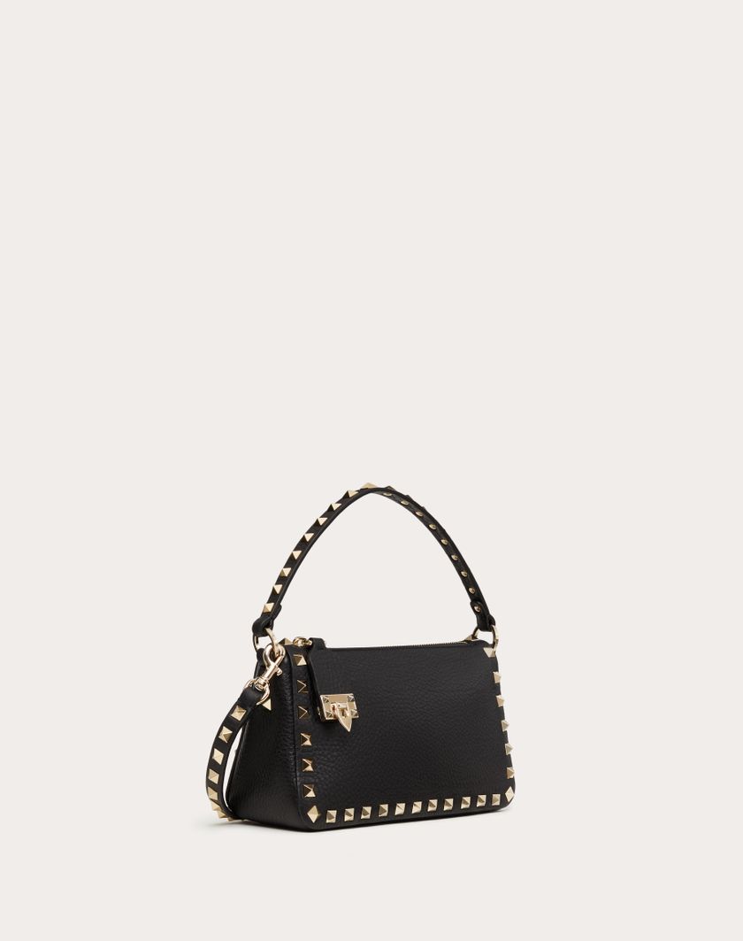 Valentino Handbags Borsa Piccola A Tracolla Rockstud In Vitello Granato per Donna in Light Ivory | Valentino IT In Saldo