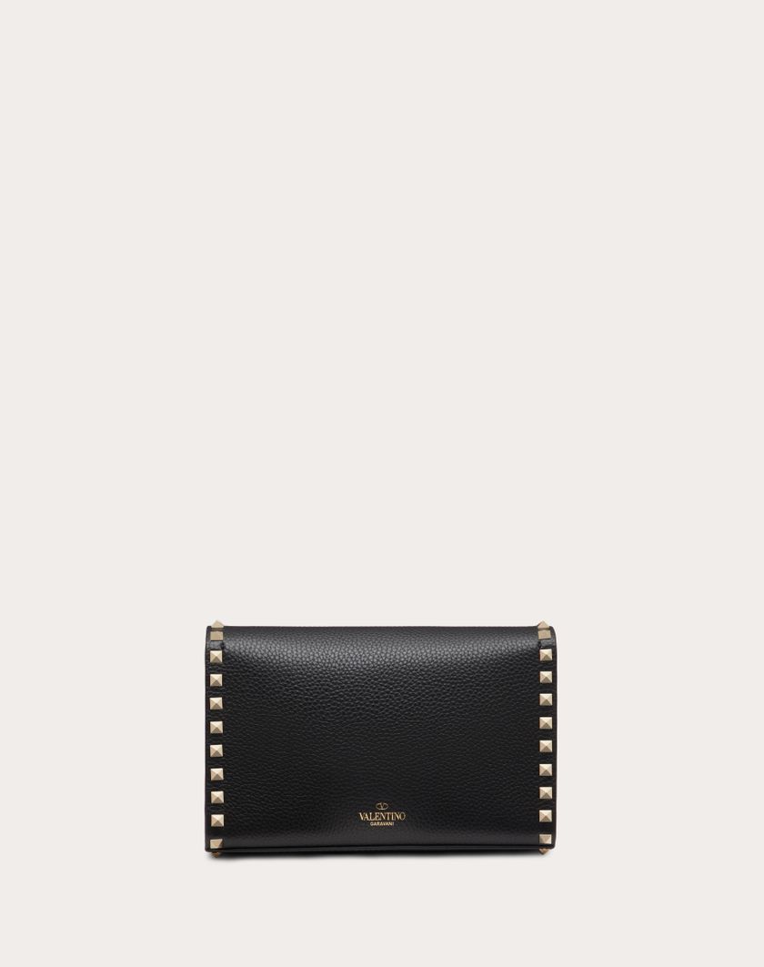 Valentino Handbags Borsa Piccola A Tracolla Rockstud In Vitello Granato per Donna in Poudre | Valentino IT Italy