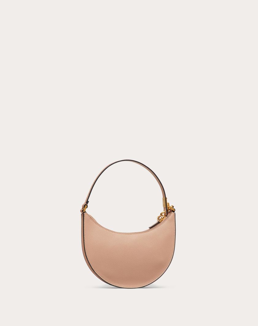 Valentino Handbags Mini Hobo Vlogo Signature In Vitello Granato per Donna in Light Ivory | Valentino IT Soddisfazione Garantita