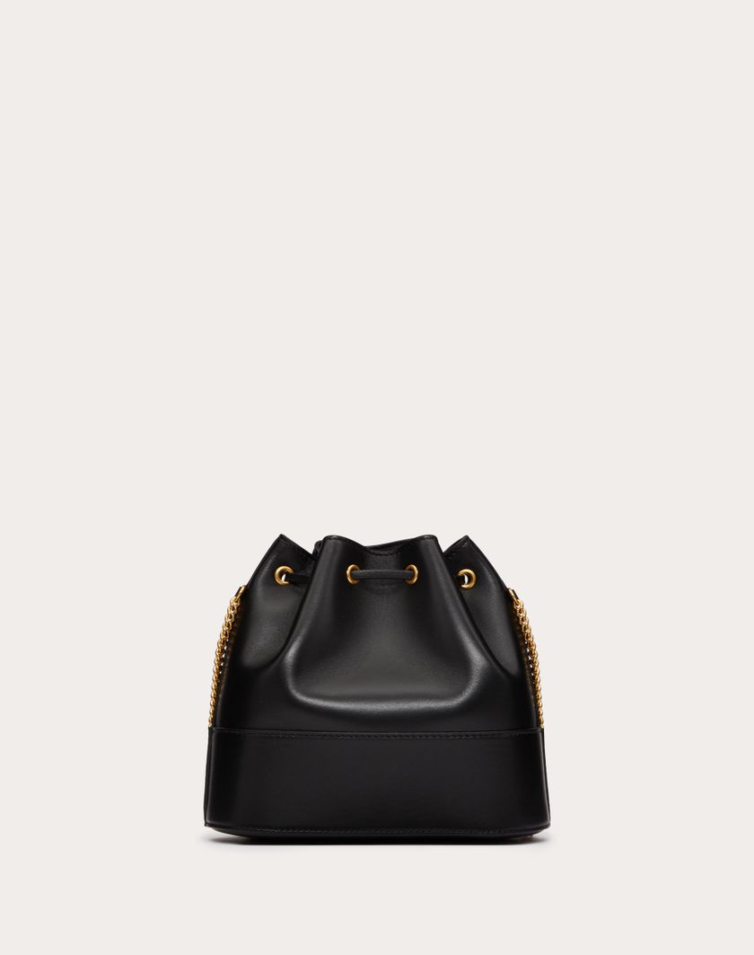 Valentino Handbags Mini Secchiello Con Catena Vlogo Signature In Nappa per Donna in Light Ivory | Valentino IT Negozi Online