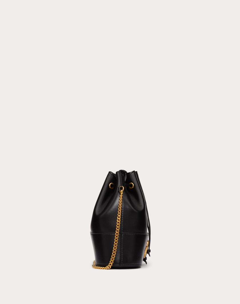 Valentino Handbags Mini Secchiello Con Catena Vlogo Signature In Nappa per Donna in Light Ivory | Valentino IT Negozi Online
