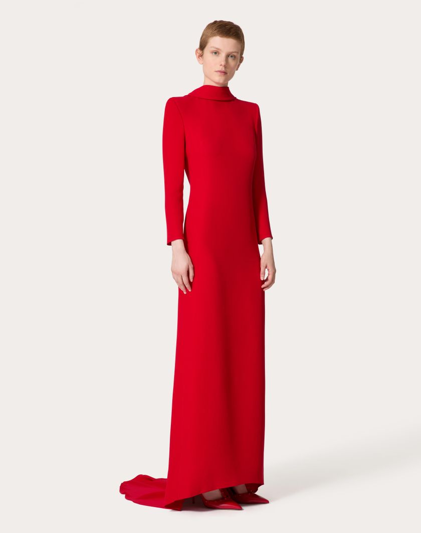 Valentino Handbags Gown In Cady Couture per Donna in Rosso | Valentino IT Economico