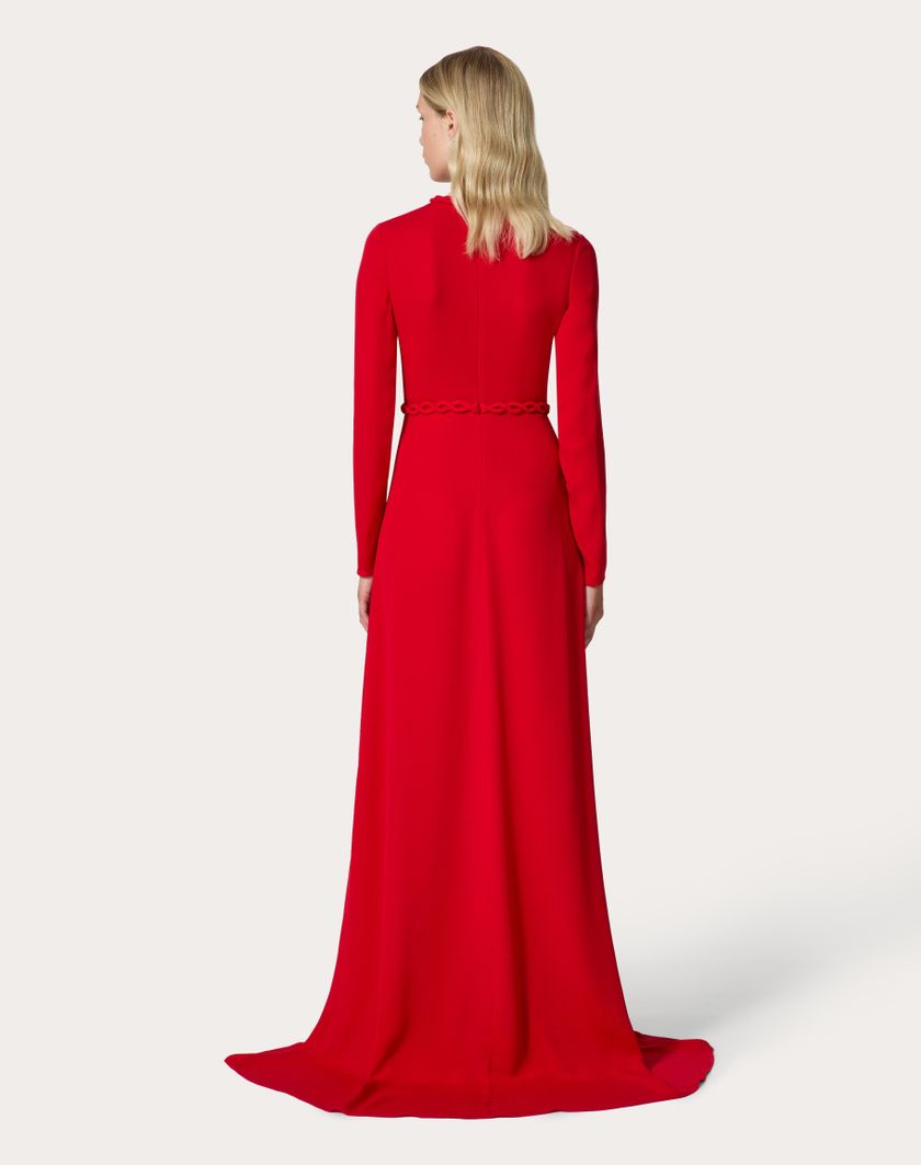 Valentino Handbags Abito Da Sera In Georgette Double per Donna in Rosso | Valentino IT Prezzo di fabbrica