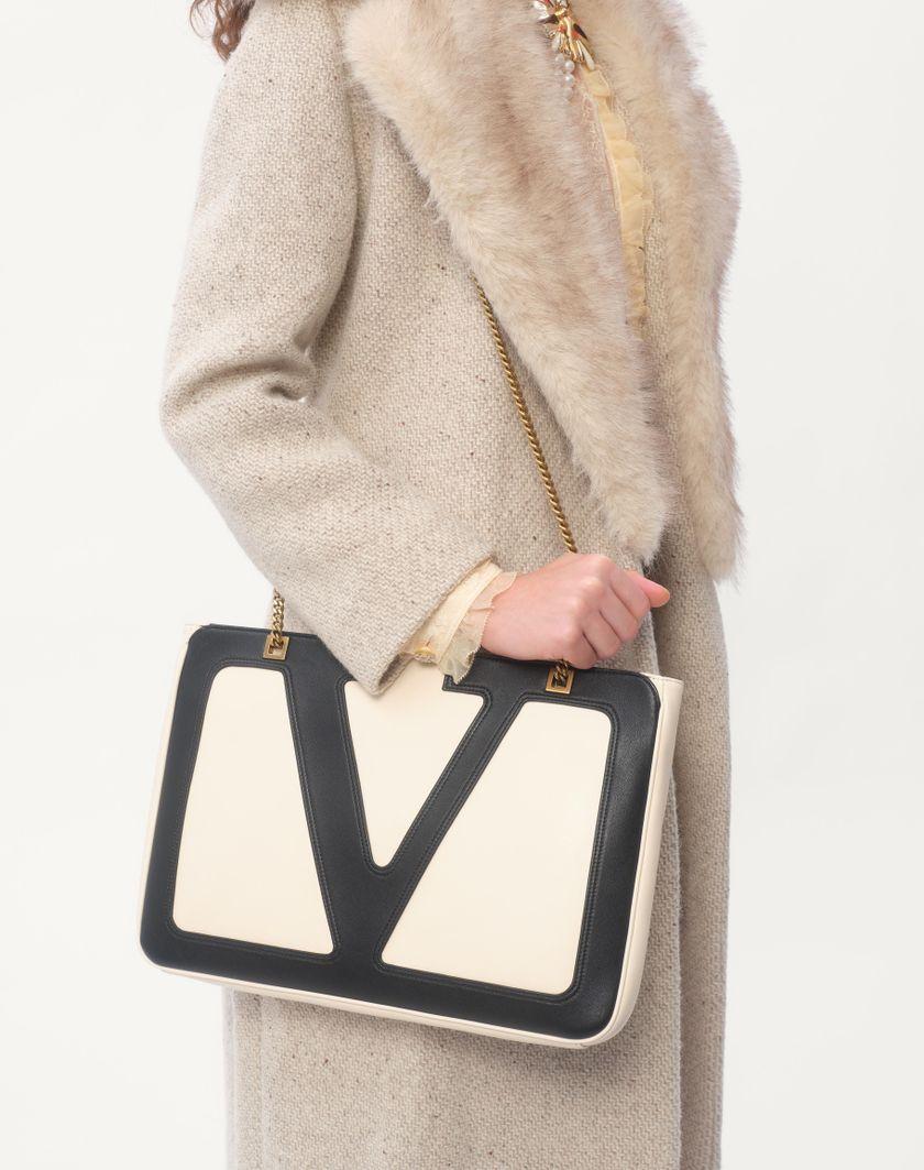 Valentino Handbags Cappotto In Textured Wool per Donna in Cammello/avorio | Valentino IT I Più Venduti