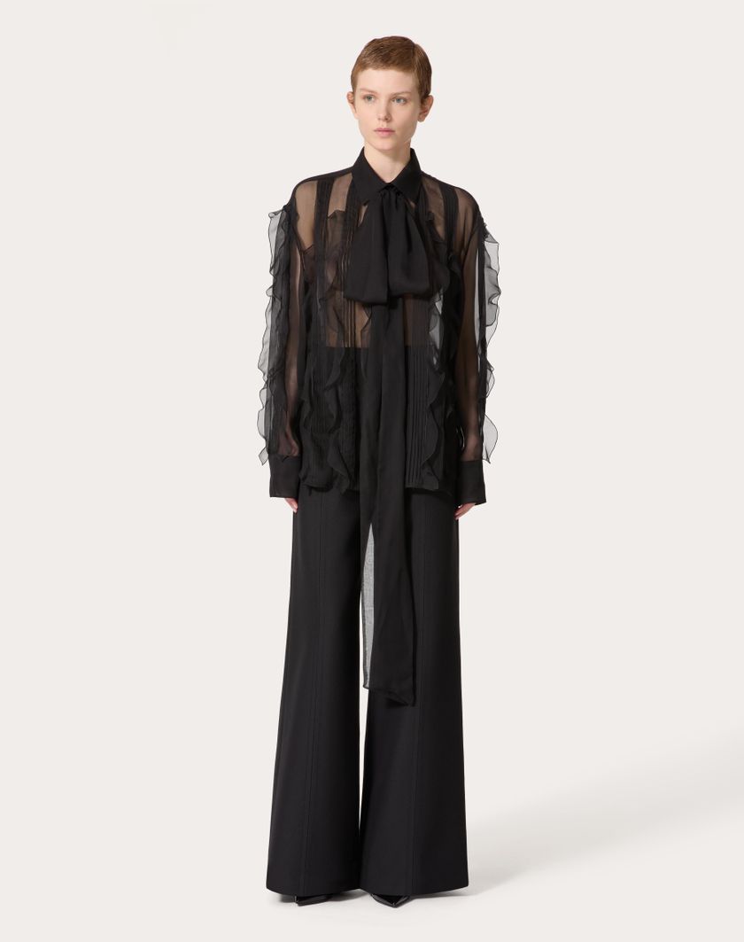 Valentino Handbags Camicia per Donna in Nero | Valentino IT Soddisfazione Garantita