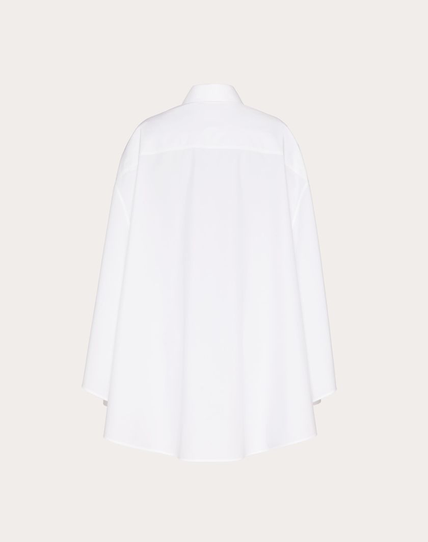 Valentino Handbags Camicia In Sartorial Popeline per Donna in Bianco | Valentino IT Lightning offer