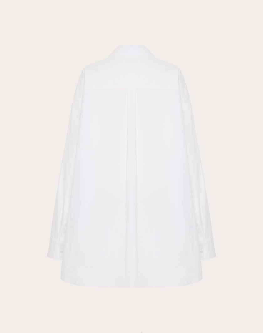 Valentino Handbags Camicia In Cotton Popeline per Donna in Bianco Ottico | Valentino IT Grandi sconti